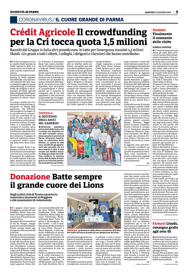 Gazzetta di Parma 16.06.2020